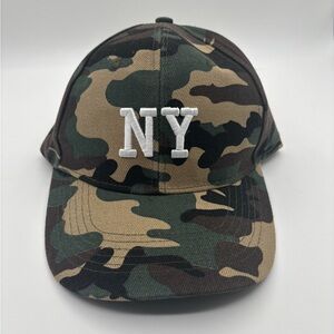 NY Embroidered Camouflage Women's Cap